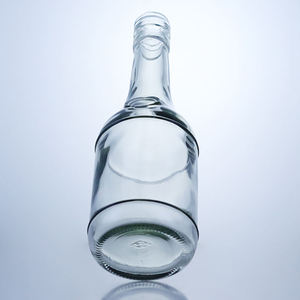 Bouteille d'alcool en verre rond Super Flint de qualité supérieure, personnalisable avec logo en relief, vide, pour whisky et <span class=keywords><strong>cognac</strong></span>, avec bouchon à vis - Product Image 5