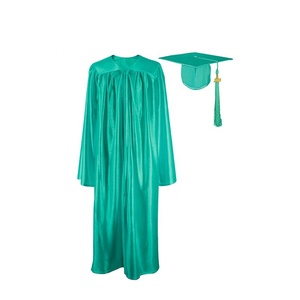 2022 Bán buôn giá rẻ vàng sáng bóng Học Tập Tốt nghiệp Gown Robe và cap - Product Image 3