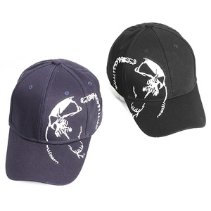 Gorra de Béisbol Bordada con Calavera, Unisex, 100% Algodón, Estilo Moderno, Gorra de Pico de Pato, Estilo Otoño Invierno - Product Image 1