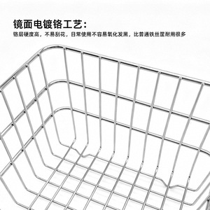 Cross-border office desk stationery iron <b>storage</b> <b>basket</b>, simple home cosmetics metal mesh <b>storage</b> <b>basket</b> - Product Image 5