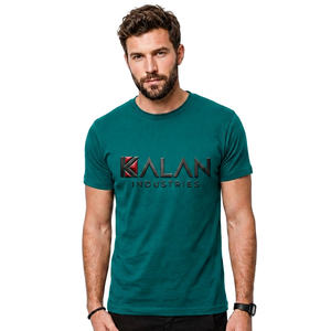 เสื้อยืดผู้ชายพิมพ์ลายตามสั่งขายส่ง ผ้าคอตตอนเจอร์ซีย์ถัก 100% พิมพ์ลายนูน 3 มิติ สีดำ ไซส์ใหญ่ รับผลิตเสื้อยืดแบบ OEM - Product Image 3