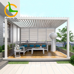 Pérgola Moderna <span class=keywords><strong>de</strong></span> Aluminio con Recubrimiento en Polvo Impermeable, Gazebo para Jardín con Diseño Ecológico para Piscina <span class=keywords><strong>y</strong></span> Balcón - Product Image 6
