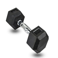 Haltères hexagonaux en caoutchouc SP avec noyau en acier, noirs, de 5 kg à 50 kg, ensemble d'haltères pour la remise en forme à domicile, la musculation, la marque sportive