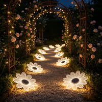 Lampe solaire LED personnalisée en forme de fleur pour jardin, extérieure, étanche, à piquer, pour la décoration de la cour, du patio et du paysage