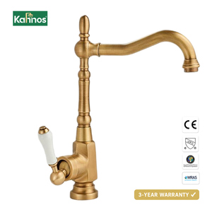 Classic European Design Brass Kitchen Faucet Single Handle Cartridge Hot Cold Water Mixer Tap <b>Deck</b> Mounted Sink Faucet - Product Image 1