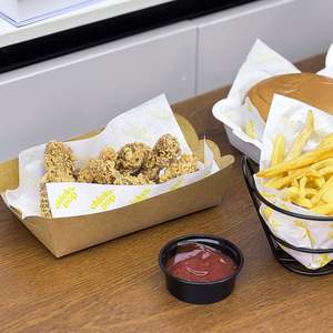 Papier d'emballage jetable pour restauration rapide en gros personnalisé, résistant à la graisse, imperméable, enduit de PE, pour sandwich, hamburger, emballage à emporter, recyclable pour gâteau - Product Image 4