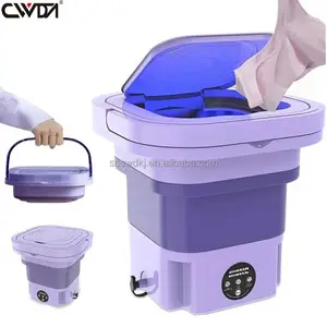 Folding Washing Machine Student Dormitory Underwear Socks 8L Mini Cleaning Machine Portable Laundry Bucket Home Washing Machine