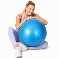 Ballon de Yoga Personnalisé en PVC, Ballon de Gymnastique Suisse, Ballon de Fitness, Ballon de Pilates, Ballon de Yoga 55cm 65cm 75cm avec Pompe et Logo