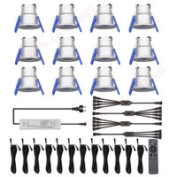 Kits de MINI projecteurs LED à intensité modulable, 12x3W, IP65, étanche, avec télécommande RF pour usage en extérieur, kit