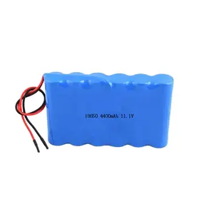 Batterie rechargeable à piles led annulaire 11.1v 4400mah 18650 packs de batterie