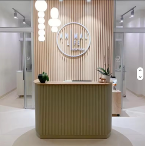 Modern Custom Durable Eco-Friendly Barber Salon Beauty Spa Reception <b>Desk</b> with 3-Year Warranty for Office Front Lobby - Product Image 5