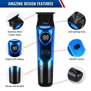 PRITECH bán buôn Clipper râu tông đơ chuyên nghiệp tóc tông đơ cho thợ là<span class=keywords><strong>m</strong></span> tóc với LED hiển thị - Product Image 2