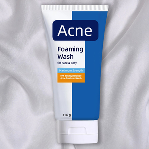 Venta al por Mayor de Jabón Facial y Corporal con 10% de Peróxido de Benzoilo para el Tratamiento del Acné, Fórmula Espumosa que Elimina el Acné Existente y Previene Nuevas Erupciones - Product Image 1