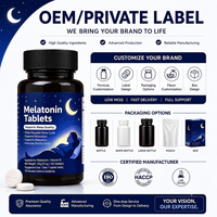 Comprimés de mélatonine pour la relaxation nocturne avec supplément alimentaire de vitamine B Fabricant OEM