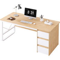 Table de bureau moderne en bois, mobilier de bureau, bureau d'ordinateur, table de direction, bureau en métal et acier