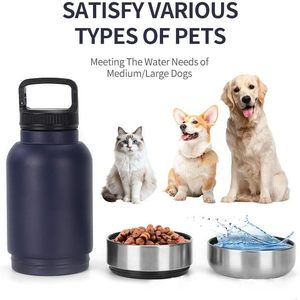 Free Sample Pet <b>Dog's</b> Water <b>Bottle</b> Single Wall Stainless Steel Vacuum Portable Pet Food Storage in Stock - Product Image 4