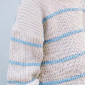 <span class=keywords><strong>Pull</strong></span> pour fille et <span class=keywords><strong>garçon</strong></span> <span class=keywords><strong>Pull</strong></span> à manches longues en coton rayé 100% coton col rond 2024 accepte les couleurs personnalisées - Product Image 4