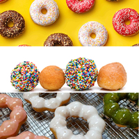 Mini máquina para hacer rosquillas con freidora e inyector para rosquillas redondas Mochi Donuts de cono de estilo africano y máquina de garra de glaseado
