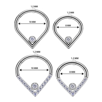 Nouveau style Piercing en Titane G23 : Labret, Conch, Hélix, Clou d'oreille, Boucle d'oreille, Anneau de nez, Piercing de narine, Tragus, Bijoux de piercing corporel