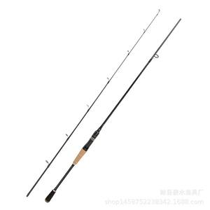 คันเบ็ดตกปลาคาร์บอนไฟเบอร์น้ำจืด 2 ชิ้น พร้อมรอกแบบกลวง ด้ามจับทำจากไม้คอร์กและ EVA สำหรับตกปลาทะเลน้ำแข็งและปลาทะเล - Product Image 4