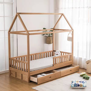 Lit superposé en bois de haute qualité avec barrière de sécurité et rangement, design moderne, pour chambre d'enfant - Vente en gros - Product Image 4