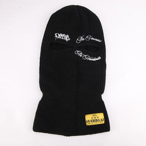 Großhandel gestrickte Sturmhaube Strick Voll gesichts maske Abdeckung Ein Loch Designer Grassy Distressed Sturmhaube Ski maske - Product Image 4