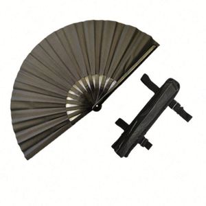 Portable Shining Kungfu Hand <b>Fan</b> 13inch Traditional Folk Art Bamboo <b>Fan</b> Carved Painted for Home Decoration or Business Gift - Product Image 4