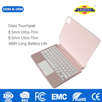 Clavier Magique Fin en Aluminium Anodisé CNC à Axe Plat pour iPad Air 11" (2026-2024 M4/M3/M2), Air5/Air4 10.9", Pro 11" (2022-2018)