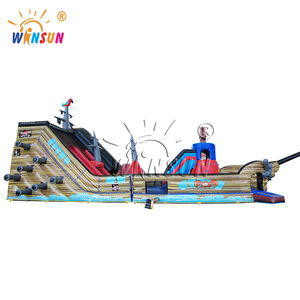 WINSUN Parque de Atracciones Comercial Inflable con Tobogán, Temática de Barco <span class=keywords><strong>Pirata</strong></span>, Parque Infantil al Aire Libre, Juguetes de Alquiler para Niños - Product Image 2