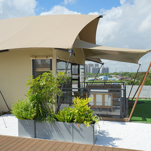 Villa tente en acier <span class=keywords><strong>de</strong></span> luxe écologique avec fenêtres coulissantes en aluminium et portes en bois pour les stations balnéaires en Europe et en Amérique - Product Image 3