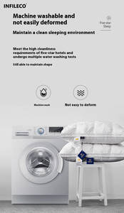 Design di lusso Hotel Hilton cuscini in morbido cotone 100% bianco <span class=keywords><strong>piuma</strong></span> <span class=keywords><strong>d</strong></span>'<span class=keywords><strong>oca</strong></span> <span class=keywords><strong>d</strong></span>'anatra piumino cuscino nucleo letto all'ingrosso Hotel cotone - Product Image 5