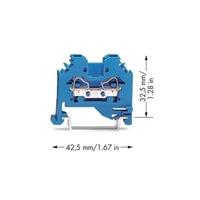 Bloque de terminales de 2 conductores 281-104, 4 mm, azul, para programación PLC, control industrial, comunicación RS485, 5 unidades