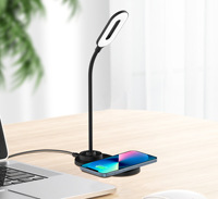 Lampe de bureau à LED directe d'usine avec chargeur sans fil Lampes de bureau de lecture à intensité variable pour le contrôle tactile du bureau à domicile