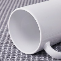 Gobelet jetable en céramique blanche pure de 11 oz pour sublimation, marque Haosheng, pour café et thé, idéal pour les cadeaux