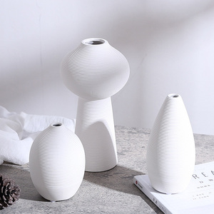 FENN-Jarrones grandes de decoración para <span class=keywords><strong>flores</strong></span>, Decoración de mesa artística para el hogar, <span class=keywords><strong>Jarron</strong></span> de cerámica, jarrón minimalista rústico para decoración del hogar, para hotel - Product Image 6