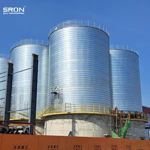 Silo de acero para almacenamiento de clinker de cemento de 3000 / 10000 / 50000 toneladas ampliamente utilizado en plantas de cemento y terminales portuarias
