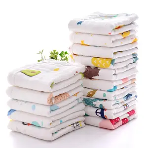 RUIQIYANJIAJU Factory Direct Selling Organic Cotton Baby Bath Towel with Six Yarn Layers