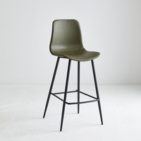 EaseNeat Tabouret de bar en métal moderne de luxe avec comptoir en cuir Banc/chaise haut pour salle à manger Hôtel Outdoor Home Bar Use
