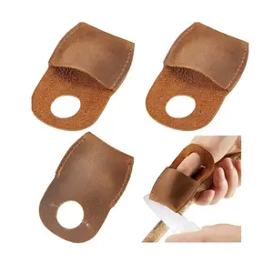 Genuine leather Wood Carving Thumb Guard, Leather Carpenter Finger Protector Cover, Reinforced Design Finger Protective Tool