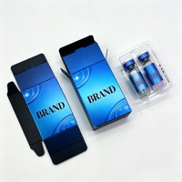 Support pour flacons de peptides 5ml 10ml 15ml 20ml, 3 compartiments, estampage à chaud or, qualité laboratoire, vente en gros