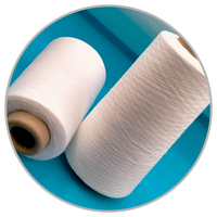 Blanc viscose bambou anneau filé fil pour tricot