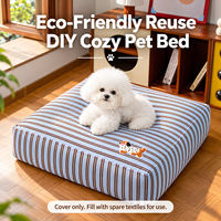 Cuscino Quadrato per Animali Domestici, Letto Spesso Lavabile per Cani e Gatti, Copertura Riutilizzabile Ecologica, OEM all'Ingrosso