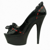 15cm Plate-Forme Couleurs Mélangées Peep Toe Pompes 6 Pouces Rond Décapant Talons Reine Gothique Punk Fétiche Sexy Danse Pôle De Modèles