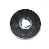 Brosse de nettoyage industrielle manuelle pour revêtements de sol, tapis et moquettes, avec disque brosse en nylon et fil d'acier
