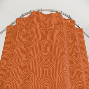 <span class=keywords><strong>Rideau</strong></span> <span class=keywords><strong>de</strong></span> <span class=keywords><strong>Douche</strong></span> Imperméable en Tissu 100% Polyester Orange Brûlé à <span class=keywords><strong>Motif</strong></span> Géométrique Circulaire, Style Bohème Abstrait, Vente en Gros - Product Image 4