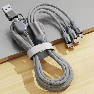 Câbles de données HYTO 2-en-3 100W USB/Type-C vers Type-C/Micro, charge super rapide, <span class=keywords><strong>pour</strong></span> iPhone 16, Xiaomi 15, téléphones Android - Product Image 1