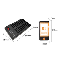 Sistema de Llamada Inalámbrico 433Mhz, Alcance de 300m, Resistente al Agua, Buzones para Invitados con Sonido y Luz Intermitente para Restaurantes y Clínicas, 20 Unidades