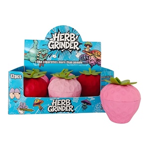 New Modern Strawberry Shape Zinc Alloy Manual Grinder Portable for Smoke Home Kitchen and Storage - Product Image 5