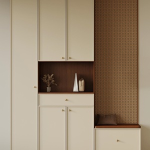 Mueble Zapatero Moderno a Medida para Entrada con Almacenamiento y Paneles de Puerta con Diseño Calado - Product Image 5