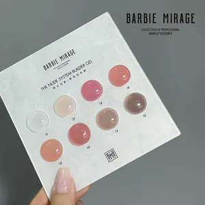 Barbiemirage mới đến Móng Tay 9 màu nude Builder không dính rắn UV Nail mở rộng gel không có nhiệt nóng bán xây dựng Gel